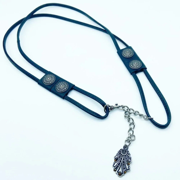 Vintage Faux Leather Waist Belt Chain - Picture 3 of 6